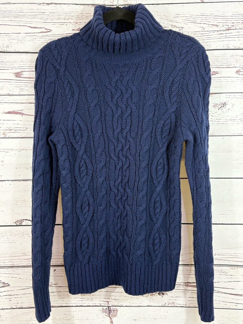 LRL Lauren Jeans ConRalph Lauren Wool Turtleneck Cable Knit Sweater in Size L
